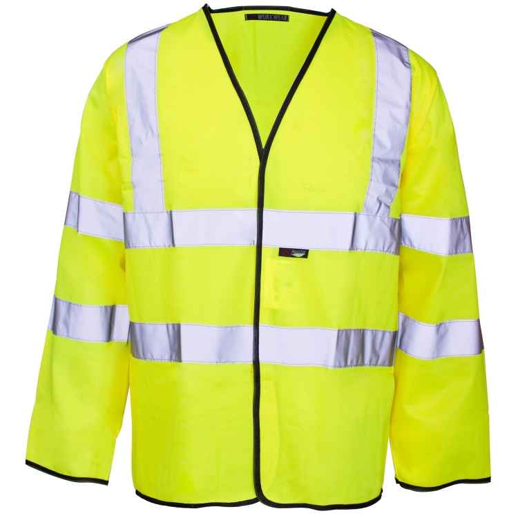 Supertouch H84 Hi Vis Long Sleeved Vest - Velcro