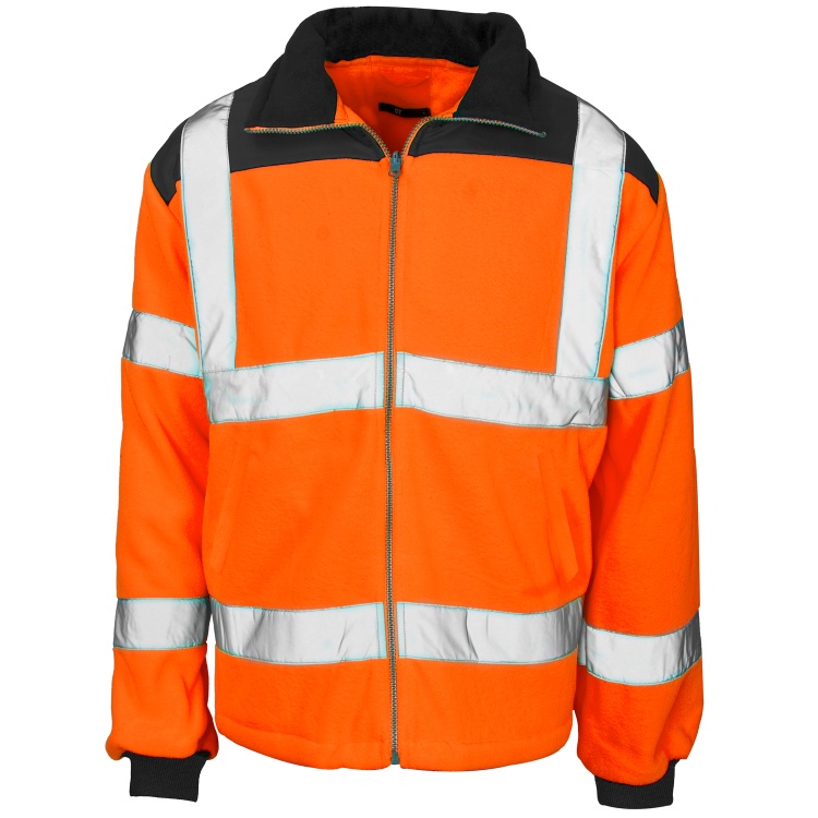 Supertouch H46 Hi Vis Fleece Jacket - Rain Patch