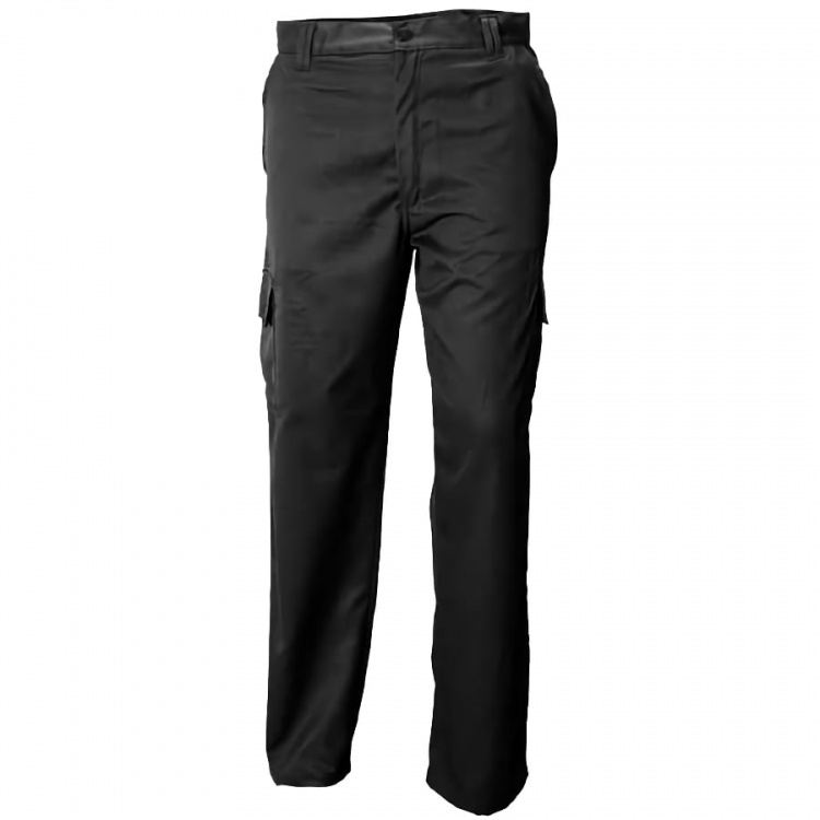 Cargo Trousers Black Polyester 240gsm | BK Safetywear