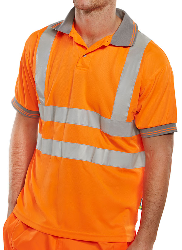 Beeswift BPKSEN  Short Sleeve Hi-Vis Polo Shirt