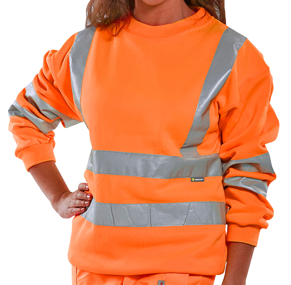 Beeswift BSSEN  Essential Sweatshirt Hi-Vis Jumper