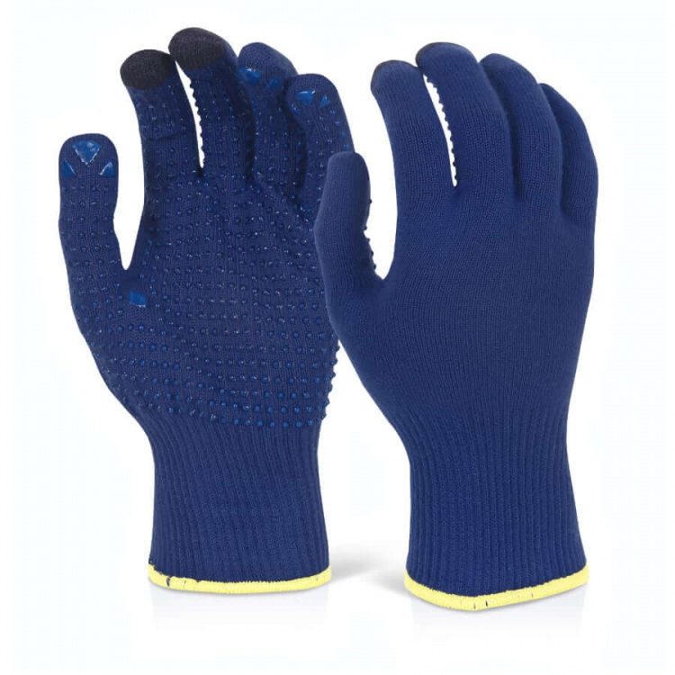 Beeswift BF10 Touch Screen Knitted Glove Blue (pack of 10) | BK Safetywear