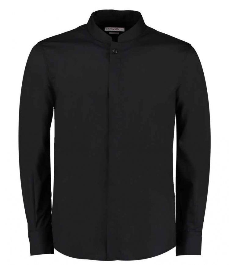 Kustom Kit K161 Long Sleeve Tailored Mandarin Collar Shirt | BK Safetywear