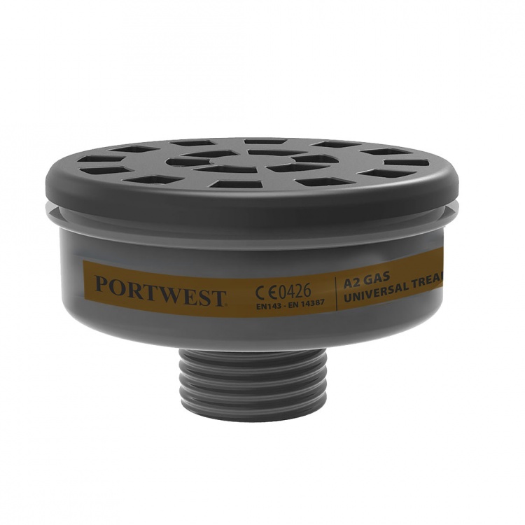 Portwest P906 A2 Gas Filter Universal Thread (Pk6)