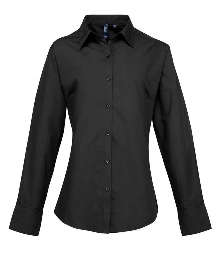 Premier PR307 Ladies Supreme Long Sleeve Poplin Shirt | BK Safetywear