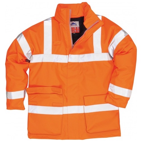 FR44 50-inch High Visibility FR Rain Coat - Portwest