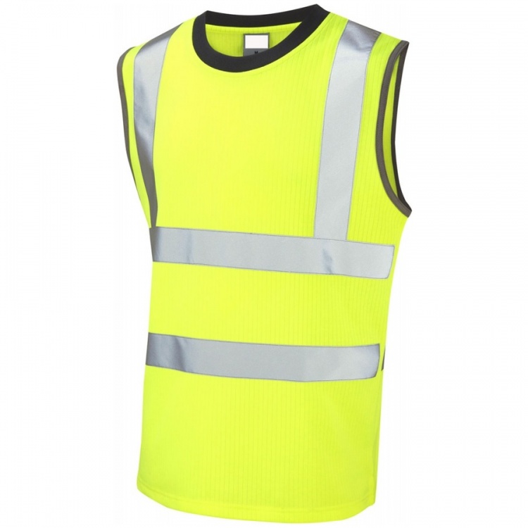 Leo Workwear V01-Y Ashford EcoViz Hi Vis Shirt Muscle Top (Vest 