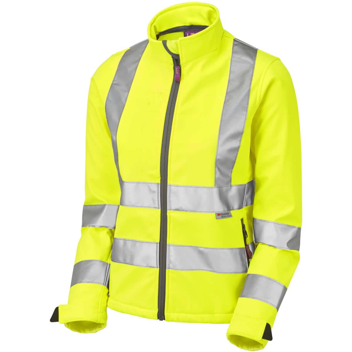 Leo Workwear SJL01-Y Honeywell Hi Vis EcoViz Ladies Softshell Jacket ...