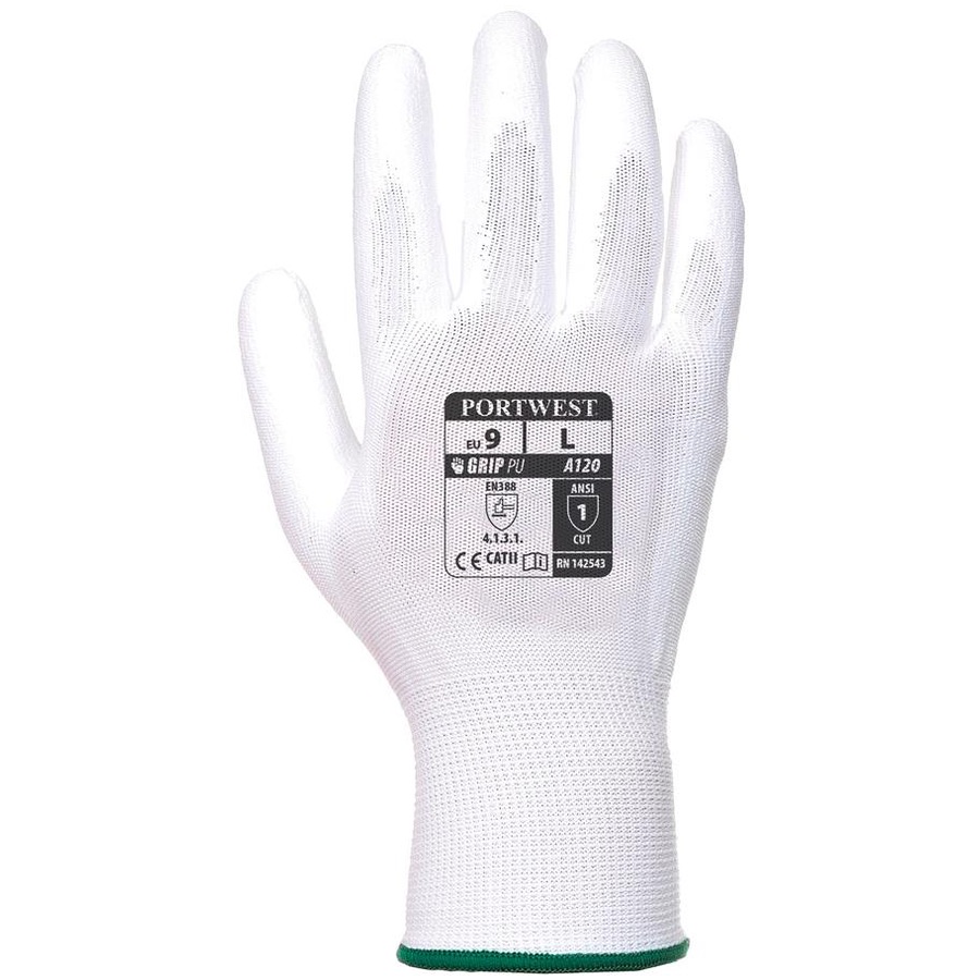 portwest black pu palm gloves a120bk