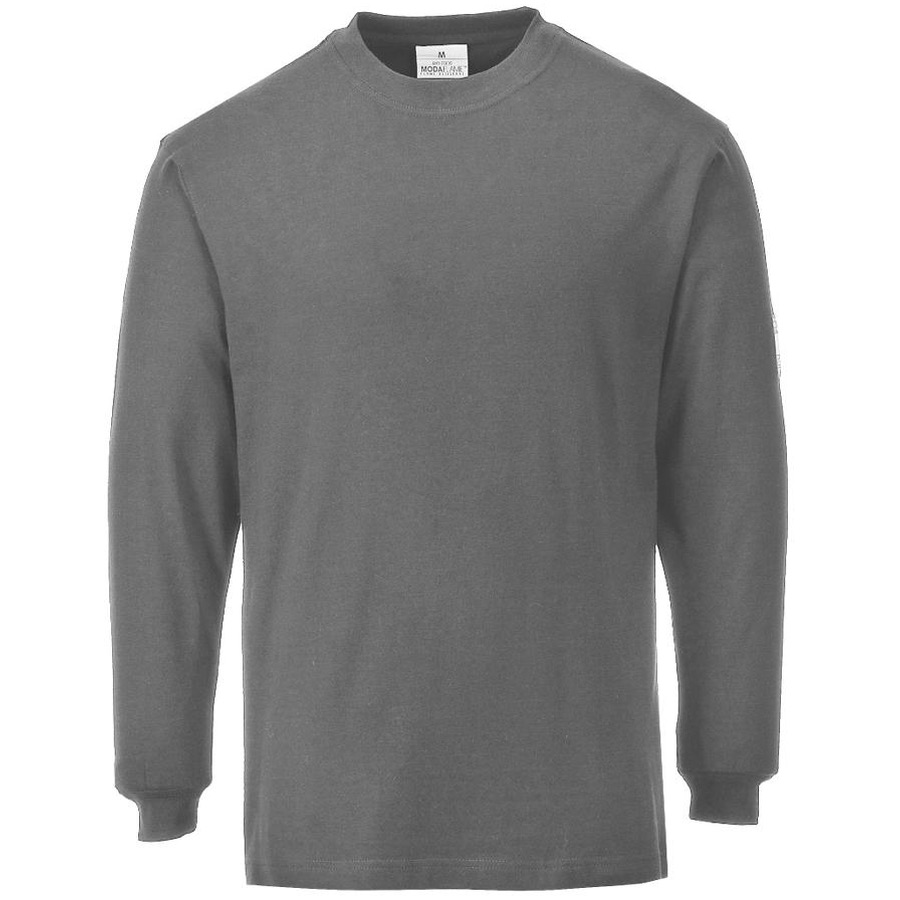 Portwest FR11 Flame Resistant Anti Static Long Sleeve T-Shirt | BK ...