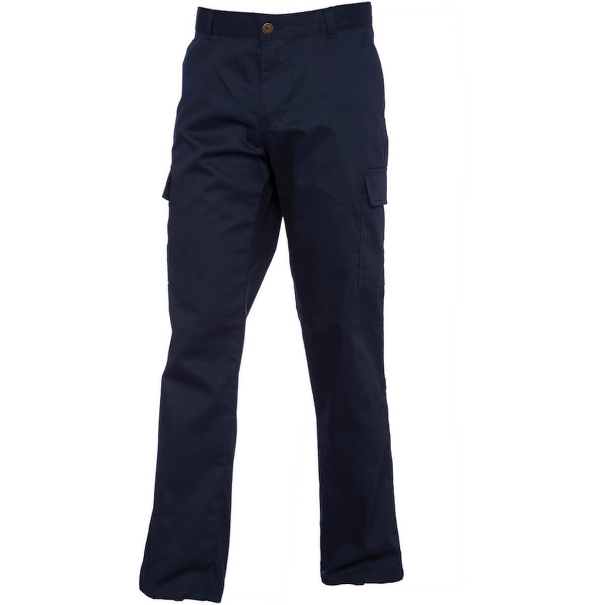 Heavyweight Poly Cotton Cargo Trousers In Black, Navy, Grey -  redoakdirect.com