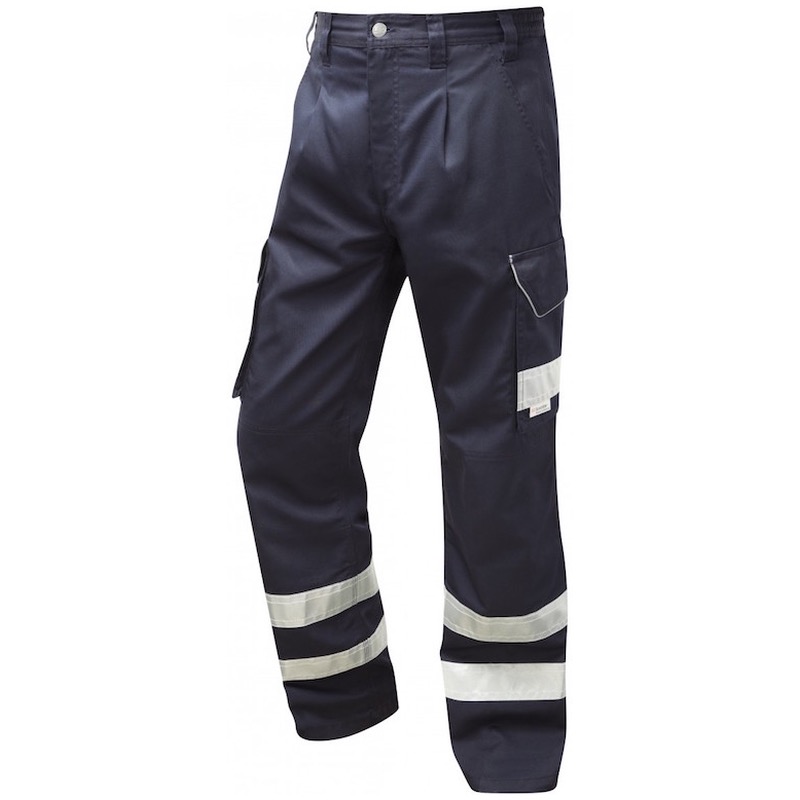 Men's Safety Sweat Pant Hi Vis Trousers High Visibility Bottoms Workwear  Reflective Tape Safety Pants Multi-Pockets Work Trouser