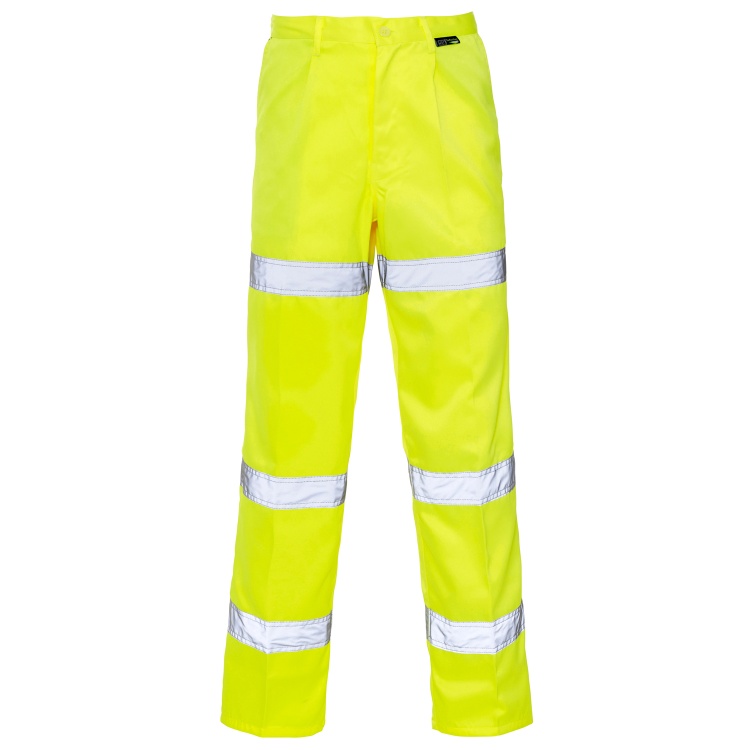 Supertouch H60 Hi Vis 3 Band Polycotton Trousers