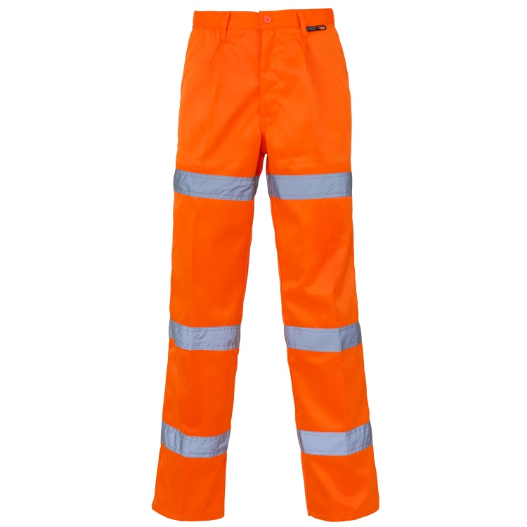 Supertouch H61 Hi Vis 3 Band Polycotton Trousers