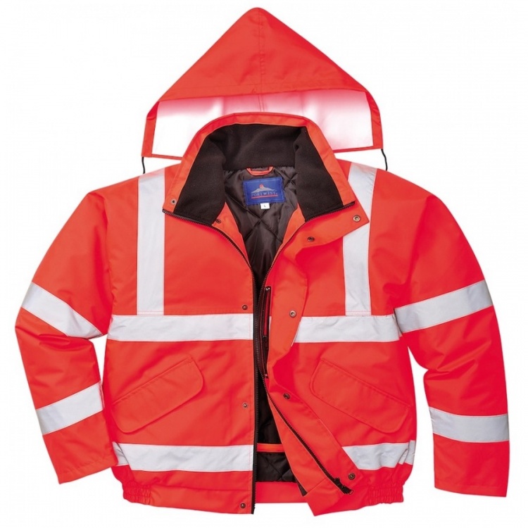 Portwest S463 Hi Vis Bomber Jacket Red | BK Safetywear