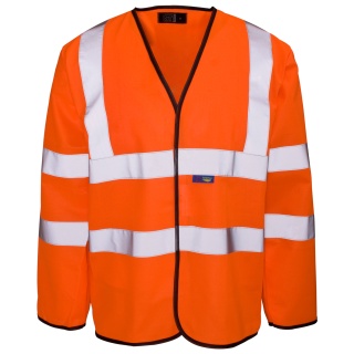 Supertouch H85 Hi Vis Long Sleeved Vest - Velcro