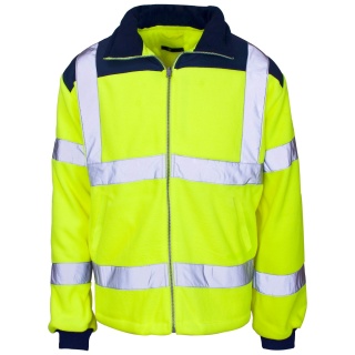 Supertouch H45 Hi Vis Fleece Jacket - Rain Patch