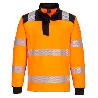 Portwest PW326 PW3 Hi-Vis 1/4 Zip Sweatshirt