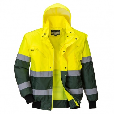 Yellow Hi-Vis Bomber Jacket Cl, SAF3480