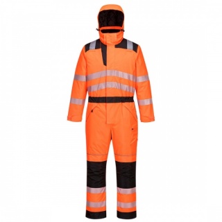 Portwest Hi-Vis Contrast Coverall - Lined S485, Yellow/Navy / M