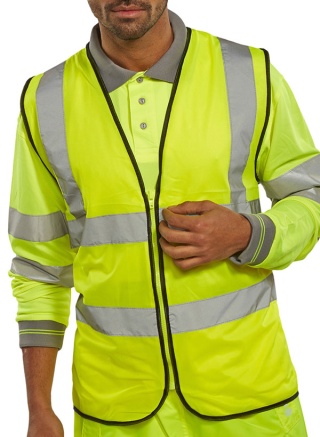 Beeswift WCENZ  Hi-vis Vest Zip Fastened