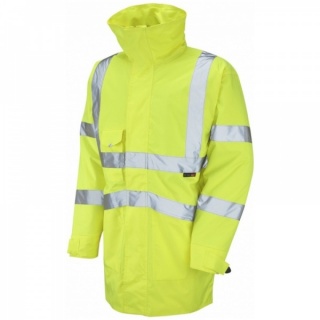 Leo Workwear Bickington ISO 20471 Class 3 Superior Bomber Jacket - Hi Vis Yellow - Small