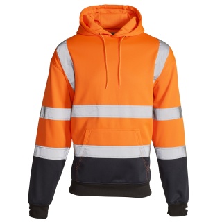 Supertouch H112 Hi Vis 2 Tone Hooded Sweatshirt