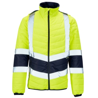 Supertouch H144 Hi Vis Yellow 2 Tone Puffer Jacket