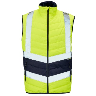 Supertouch H146 Hi Vis Yellow 2 Tone Puffer Bodywarmer