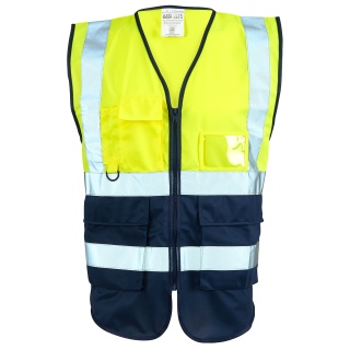 Supertouch H115  Hi Vis Yellow 2 Tone Executive Vest