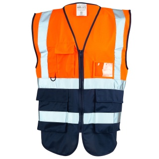 Supertouch H117  Hi Vis Orange 2 Tone Executive Vest