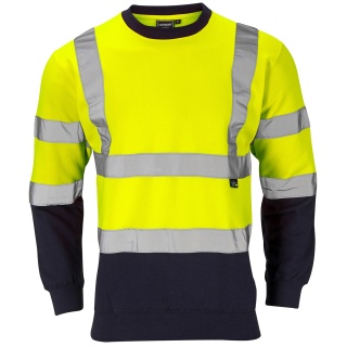 Supertouch H132  Hi-Vis 2 Tone Yellow Sweatshirt